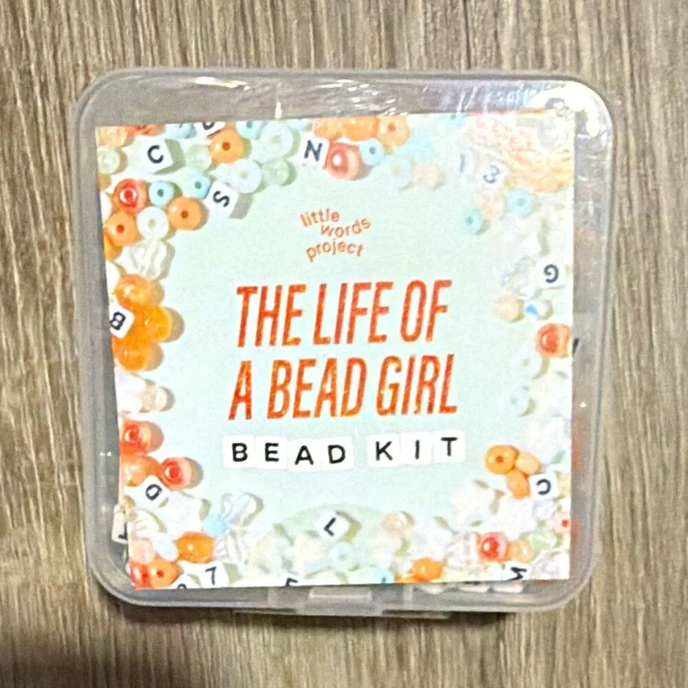 Little Words Project Life of a Bead Girl Bead Kit w/ A-Z Blocks, String NIP